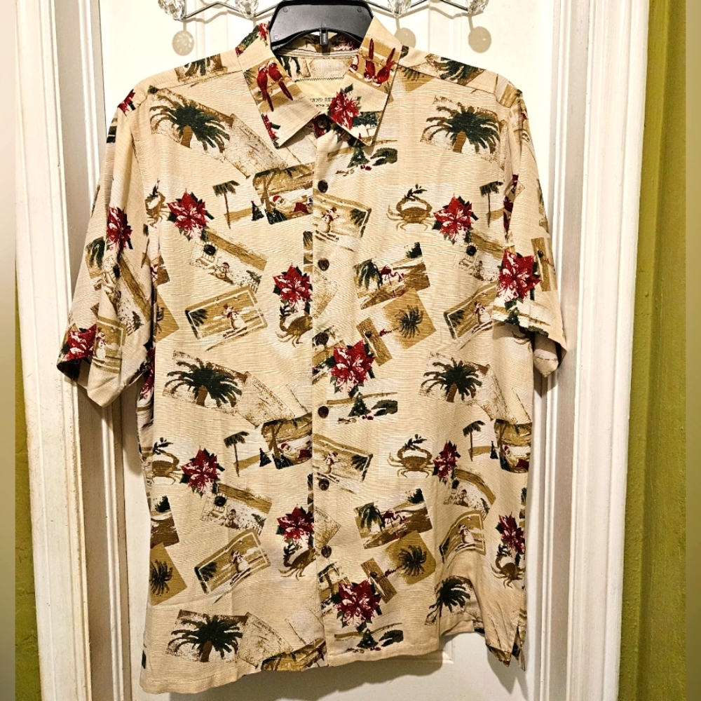 Island Republic Hawaiian Silk Shirt. NWOT.